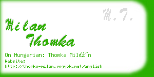 milan thomka business card